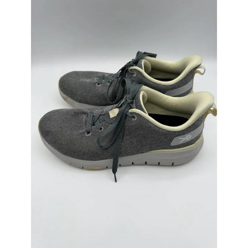 Women's Kuru Flex Via Dove Gray/Pale Lime Walking Shoes Size 9.5 Medium